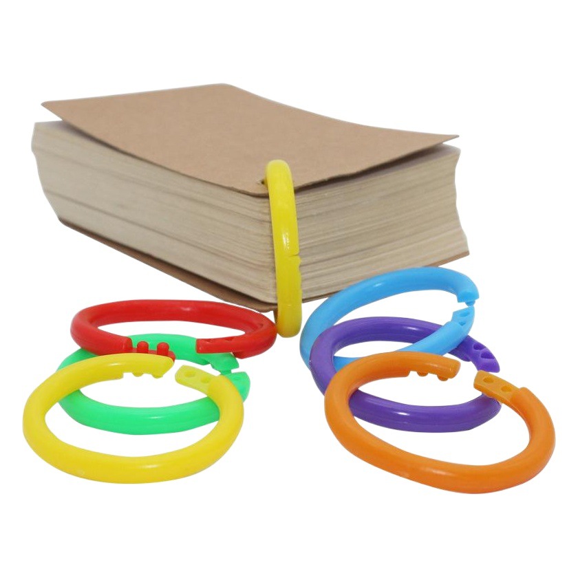 Manufacturer Double Buckle Binding Colorful Loose-Leaf Ring Book Ring Buckle Plastic Book Ring Binder Card Ring Loose-Leaf Buckle
