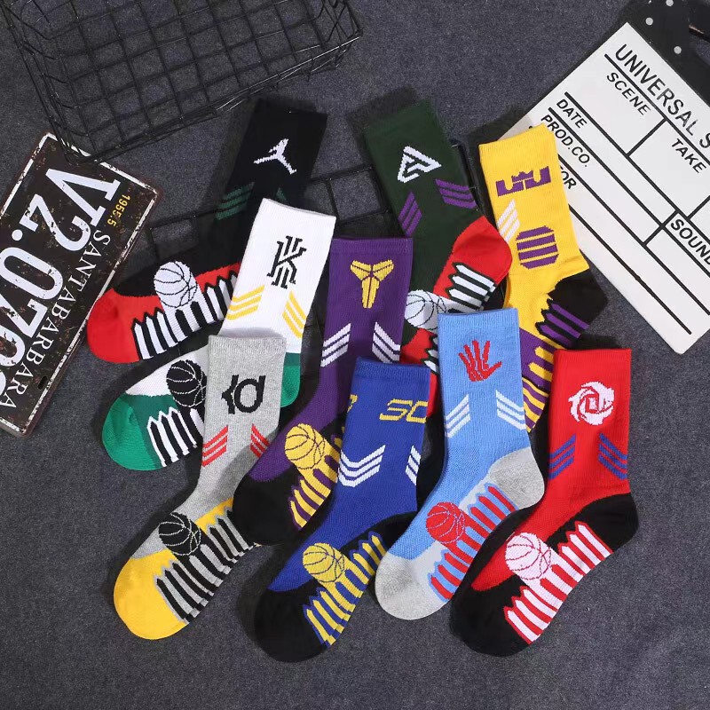 Basketball socks NBA Kobe James thickened men's and women's tall Four Seasons sports ins style elite team sports star socks
