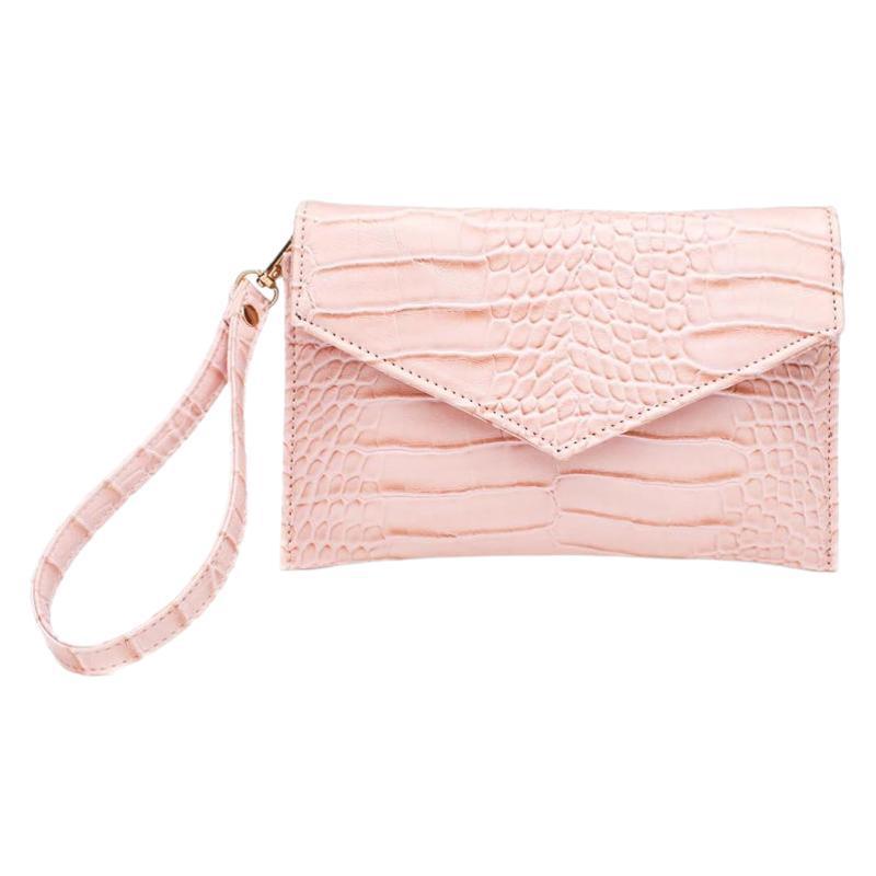 2024 nuevo sobre de mujer bolso de mano bolso de cuero imitación bolso de cena correa de pulsera y cadena