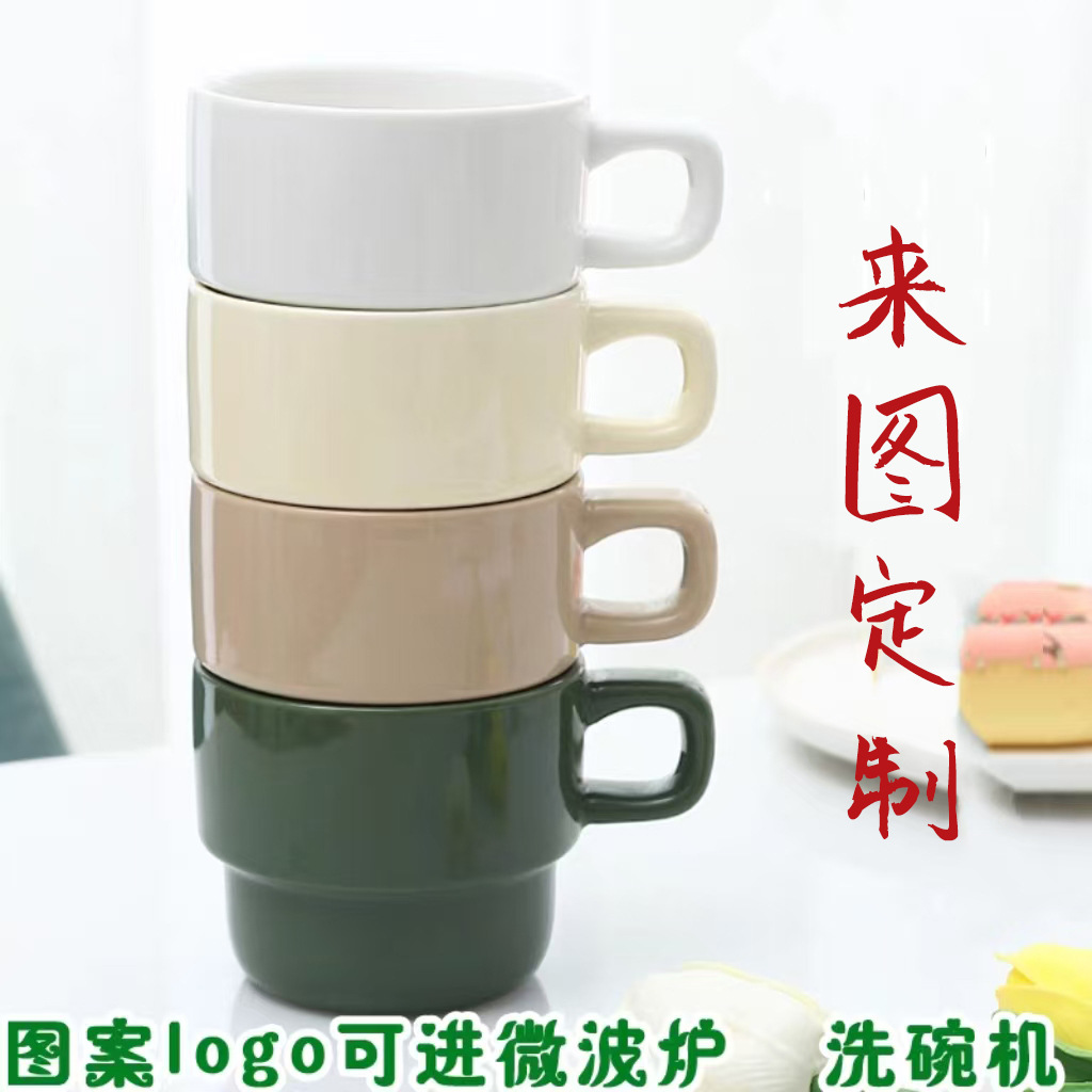 High Yan Value Stacked Mug Gift Ceramic Cup Cute ins Style Couple Coffee Cup Cat Water Cup