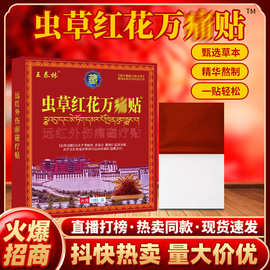 厂家直发王泰林虫草红花万痛贴颈肩腰腿不适膏药贴摆地摊跑会销礼