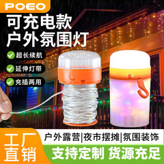 跨境新品氛围灯酒吧餐厅装饰幻彩灯带户外露营帐篷灯摆摊小夜灯泡