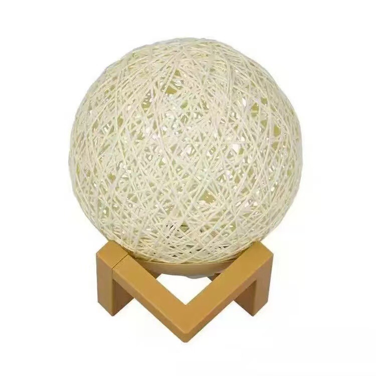 Takraw USB Plug-In Night Light Moon Creative Gift Table Lamp Bedroom Ornaments Birthday Gift Ornaments Table Lamp
