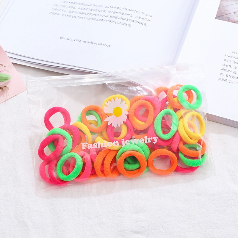 Colorful Children's Elastic Hair Ropes - Soft Towel Material, Perfect for Fun Hairstyles and Play!
