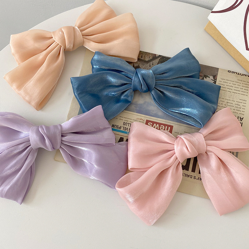 30g Weight Hair Clip Hair Accessories Type 1 Piece Quantity Holiday, Daily Occasion Bow Knot Pattern Women's Gender Sweet, Simple Style Style Women's Sweet Simple Style Bow Knot Cloth Hair Clip 10