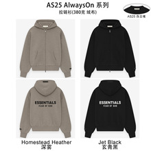25AS AlwaysOn ����l��ӡ��ESSENTIALS���������ZipHoodie�羳