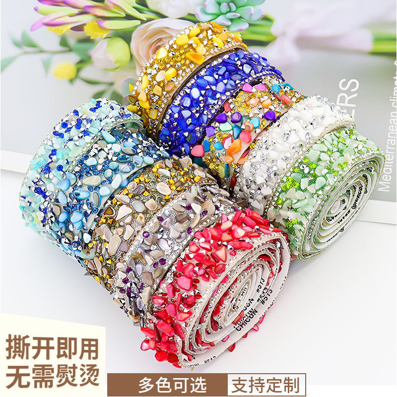Drill paste resin accessories diy jewelry paste drill back glue rhinestone paste accessories color stone iron drill belt self-adhesive drill strip