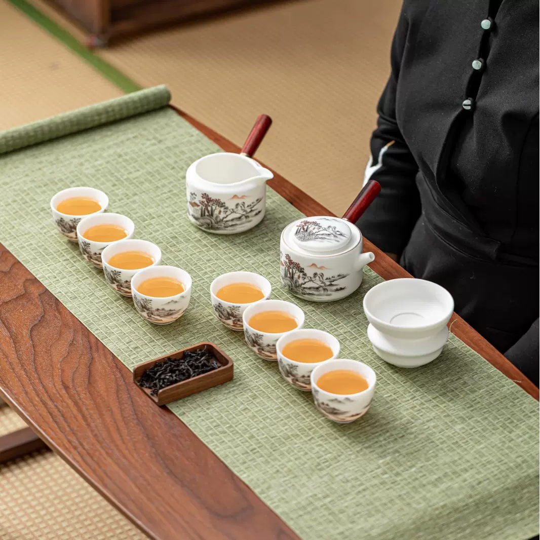 淘瓷八围炉煮茶中式简约功夫茶具套装家用茶壶茶杯盖碗茶道配件