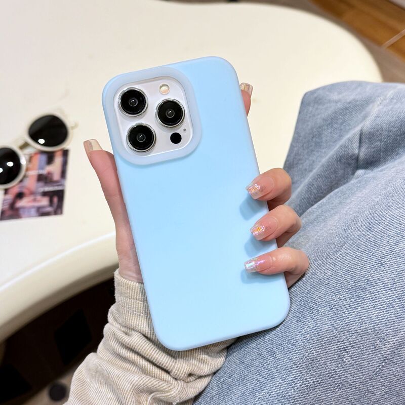 液态果冻适用苹果17简约纯色手机壳iPhone16Promax肤感大孔防摔壳|undefined