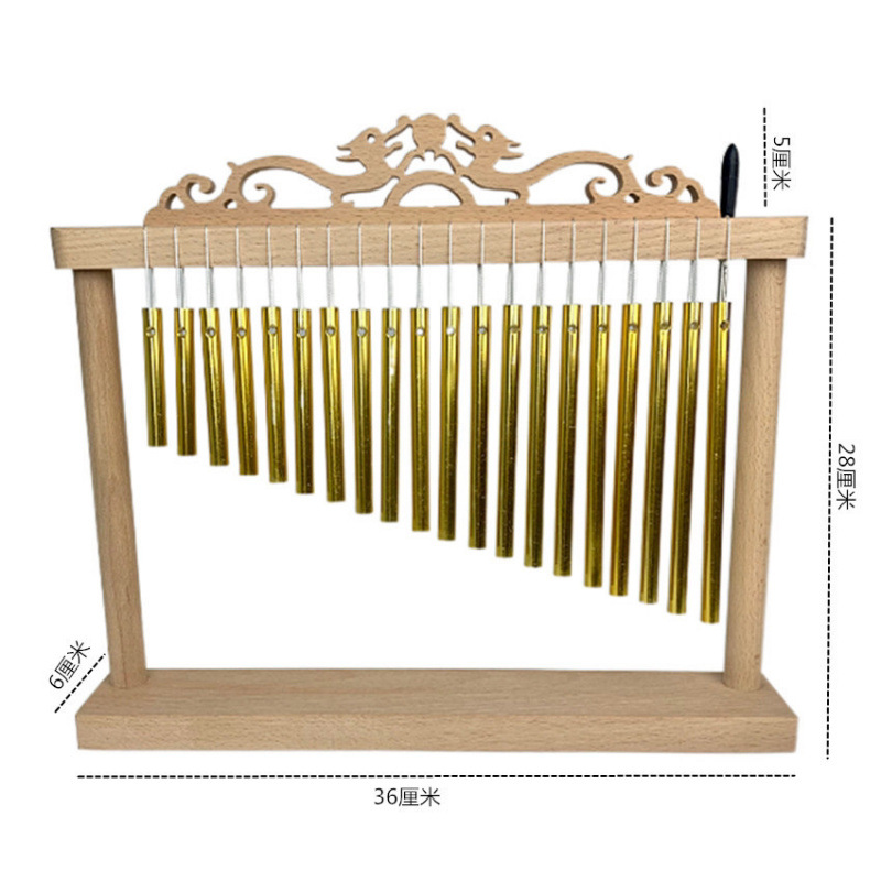 황금 바람 차임은 꽃을 선물합니다