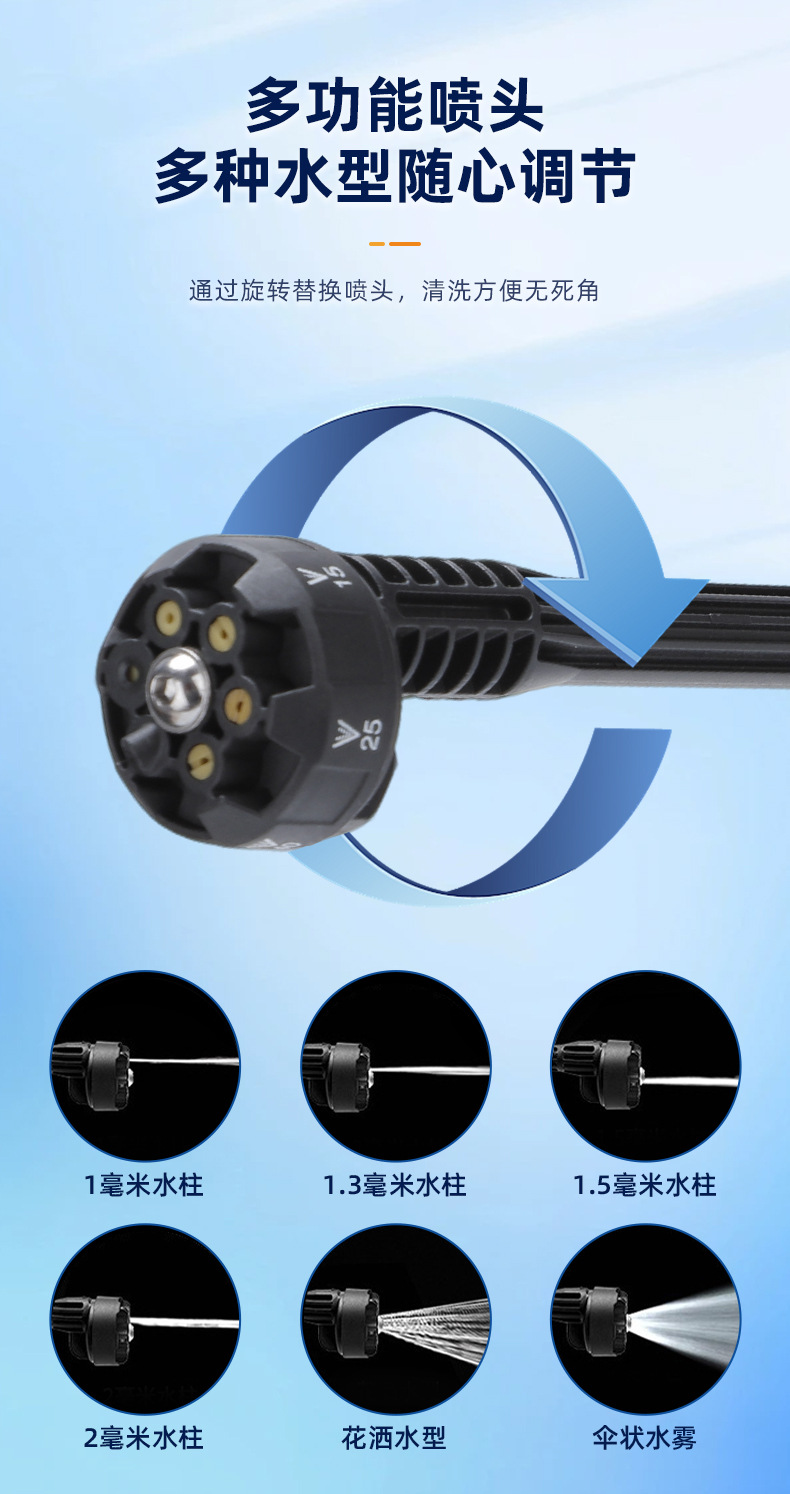 Amazon's Popular Wireless Folding High-Pressure Car Wash Gun, Car Wash Machine, Cleaning Tool with Water Bucket, Cross-Border Product