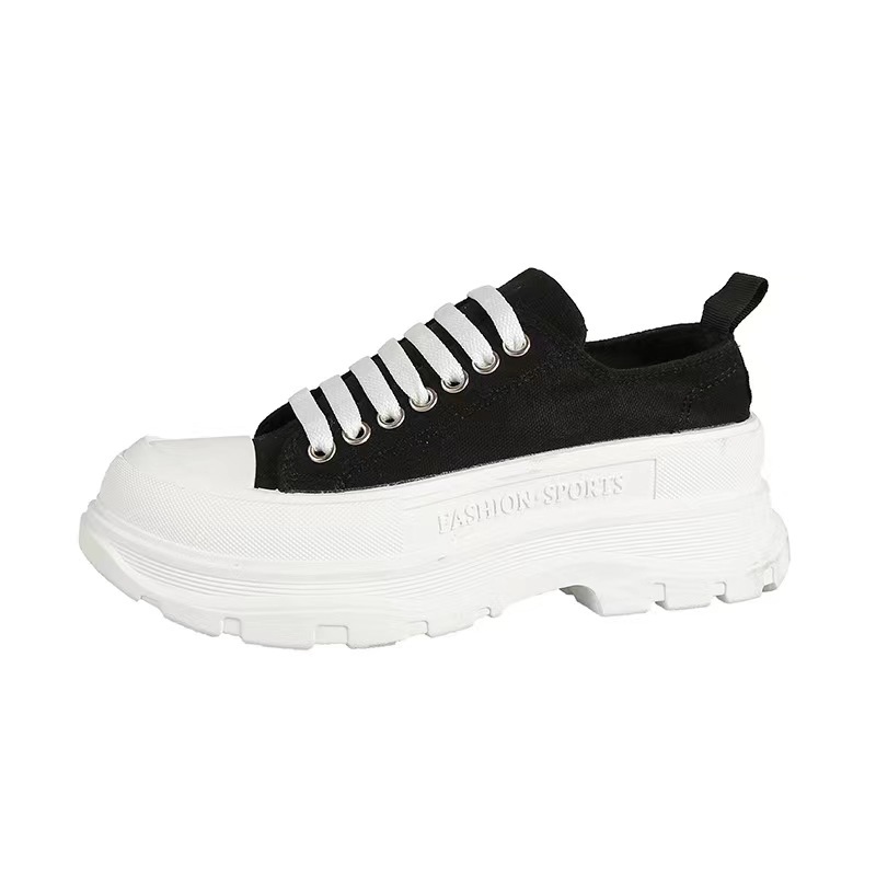 Gleiche Leinwand Schuhe Weibliche 2023 Student Vielseitige Low Top Board Schuhe Casual Schuhe Dicke Sohle Erhöhte Sport Schuhe_voghion.com