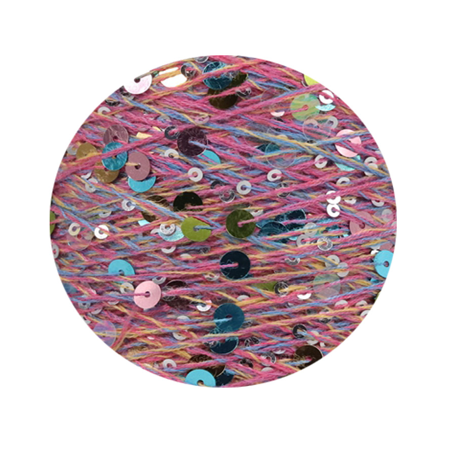 50g algodón lentejuelas hilo 3mm + 6mm peinado tamaño de lujo lentejuelas mano hilo tejer precio al por mayor