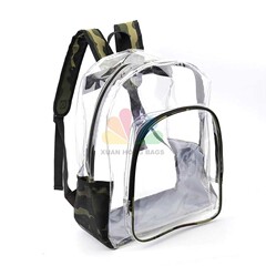 外国貿易アマゾンショルダー透明バックパック PVC スクールバッグ供給ファッション PVC バックパック大容量学生スクールバッグ