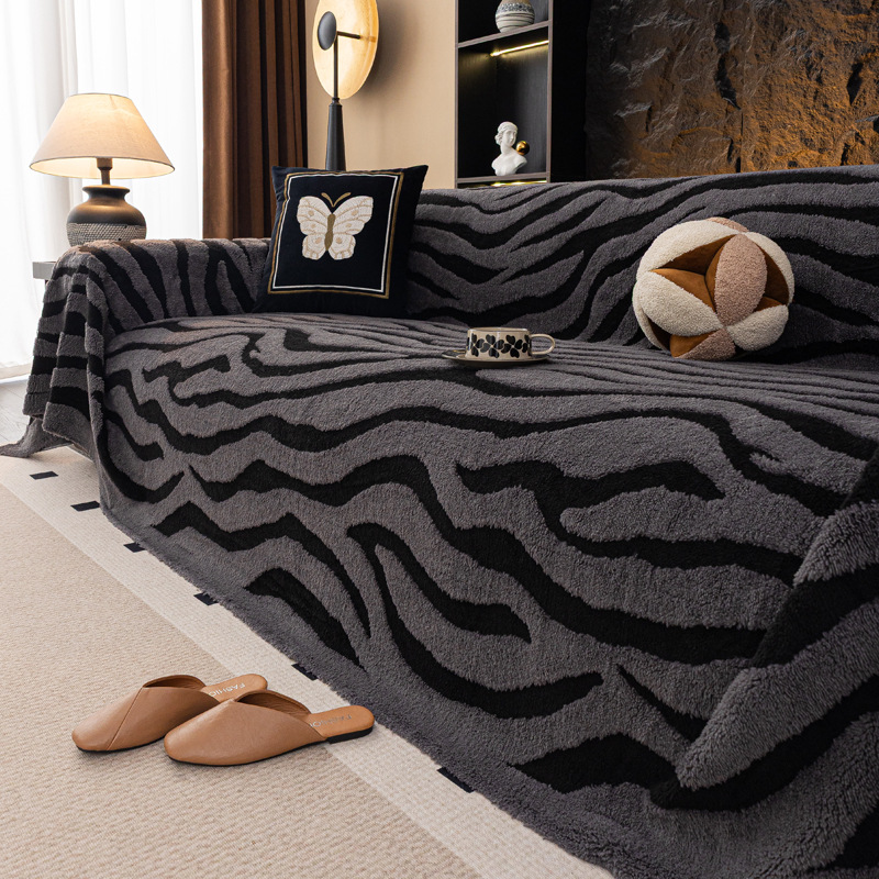 2025 nuevo estilo de alta sensación espesa toalla de sofá de algodón cojín de sofá antideslizante invierno crema de viento sofá cubierta