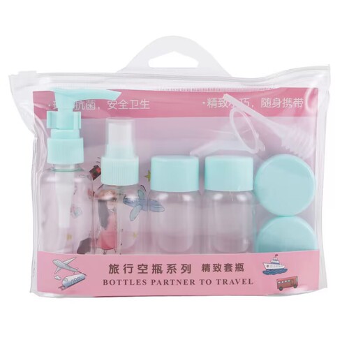 Travel cosmetics bottle, 7-piece bottle set, skin care product bottle, lotion bottle, cream bottle, spray bottle set