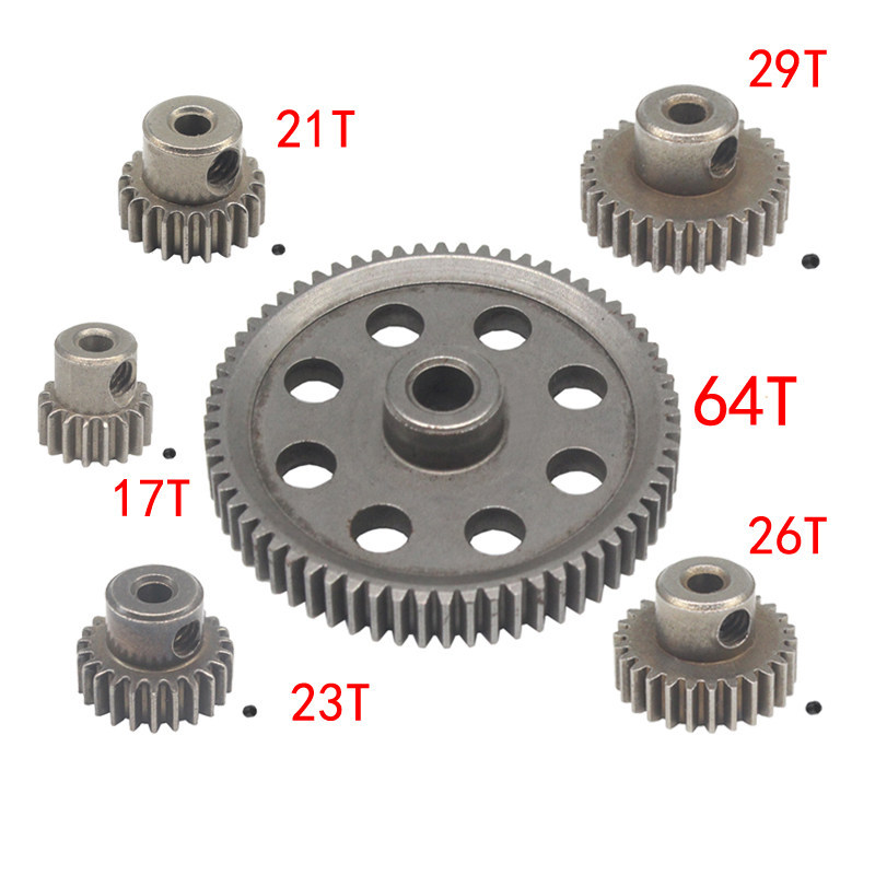 1:10HSP电车改装马达钢齿轮1118464T/21T/29T/26T0.6模轮胎