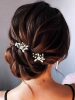 Summer hair accessory for bride, crystal from pearl, set, hair stick, 2022, 2 piece set