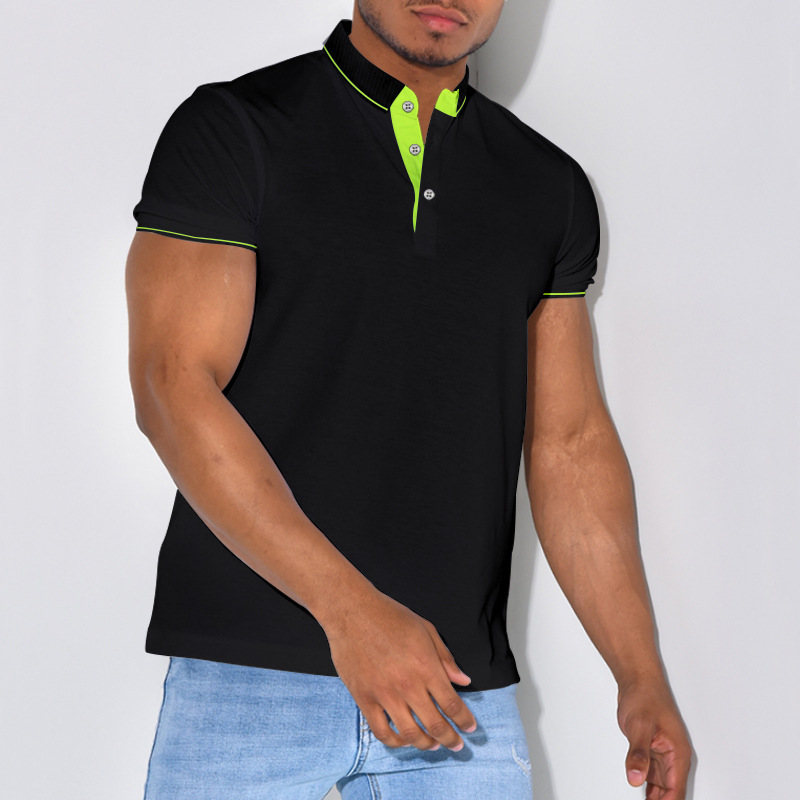 Men's Solid Color Polo Shirt Men's Clothing display picture 13
