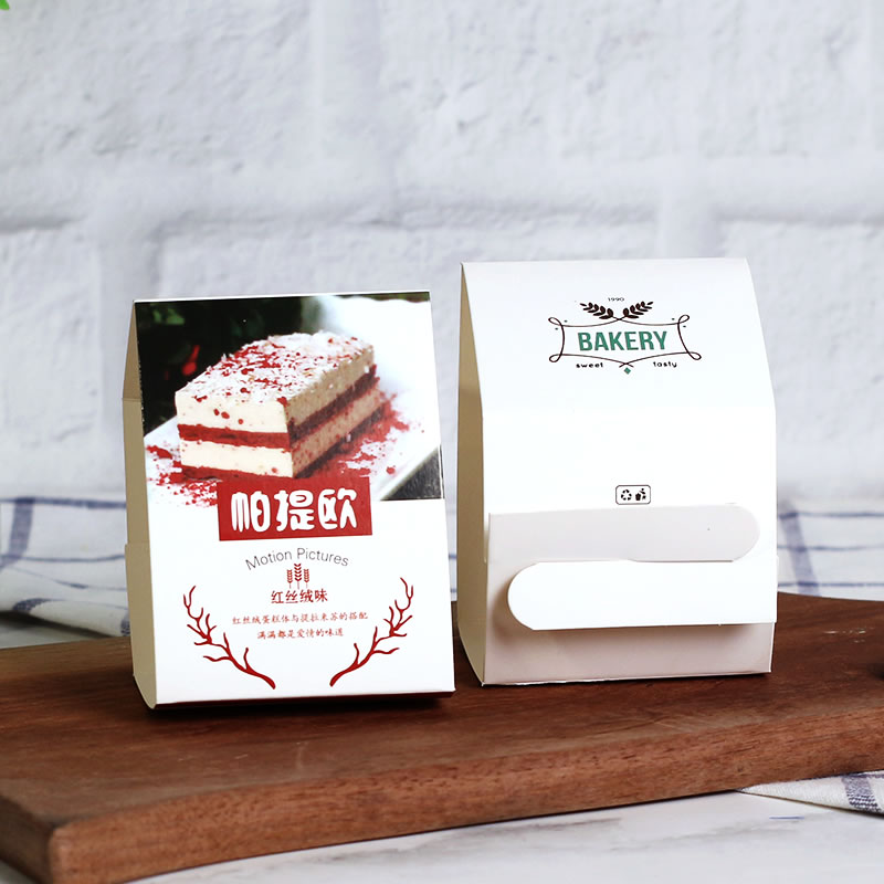 Caja de pastel de chocolate Patio, pastel de terciopelo rojo, embalaje de horneado, leche de soja, lasanina, caja de embalaje, caja de embalaje