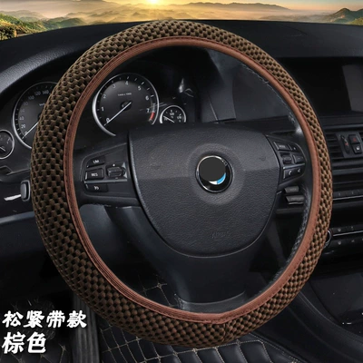 Steering wheel cover — wheel cover new Four Seasons - coarse-mesh-without-inner-ring-brown-dd-38cm