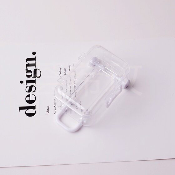 Factory direct ultra-small trolley case retractable wheels movable transparent mini jewelry storage box cute box wholesale
