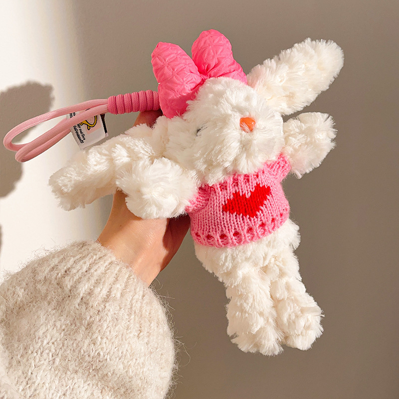 かわいい長い耳ボニーウサギのペンダントぬいぐるみキーホルダー人形バッグペンダントトレンディな人形親友ギフト|undefined