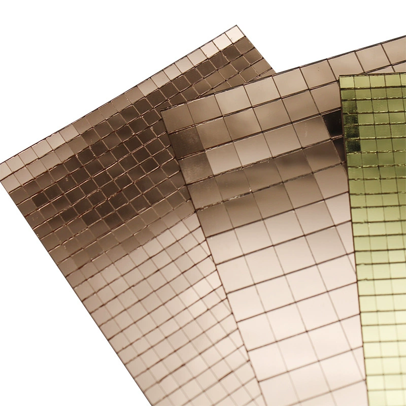 Glass mosaic, self-adhesive lens