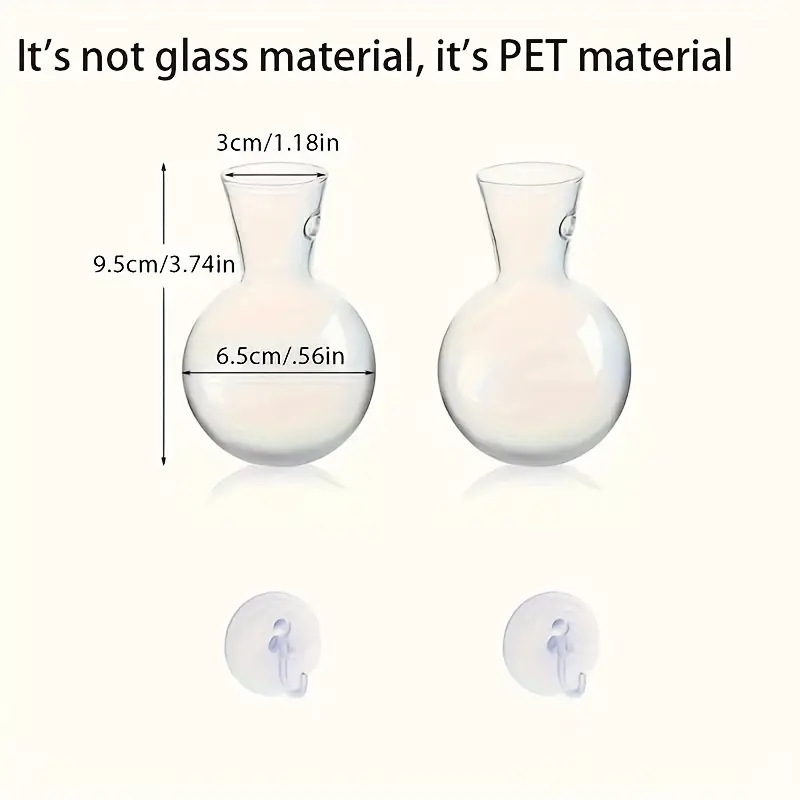 国境を越えた水培緑羅植物瓶プラスチック吊り下げ家庭園芸装飾アクリル壁掛け透明花瓶|undefined
