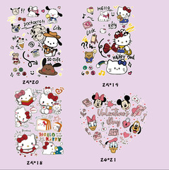 アニメのミッキーマウスのパーマ絵は服装のlogoプリントのパーマ図を貼ります。