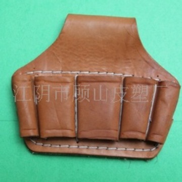 真牛皮五孔牛皮工具套，多空电工皮套，电工皮带