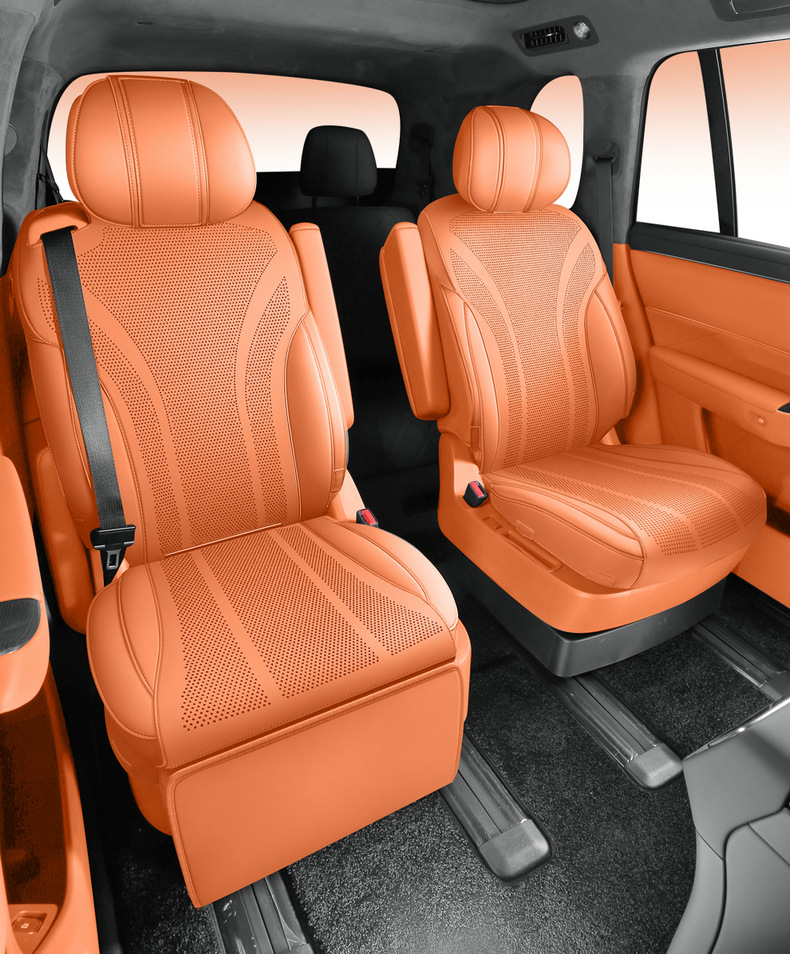 Qianjie M8 Special Cowhide Car Seat Cushion Half-Pack Breathable Seat Cover Ventilated Saddle Pad Four-Season Universal Seat Cover