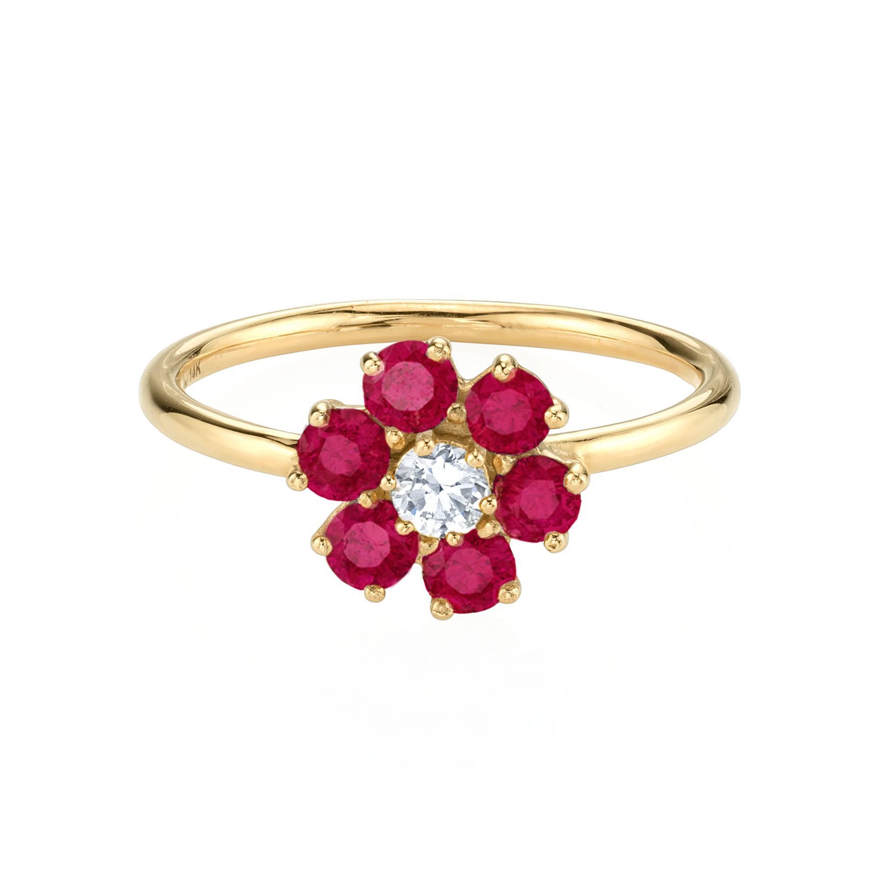 Two-tone Flower Ring Copper Zircon Cross-border Exclusive Fashion Ring display picture 4