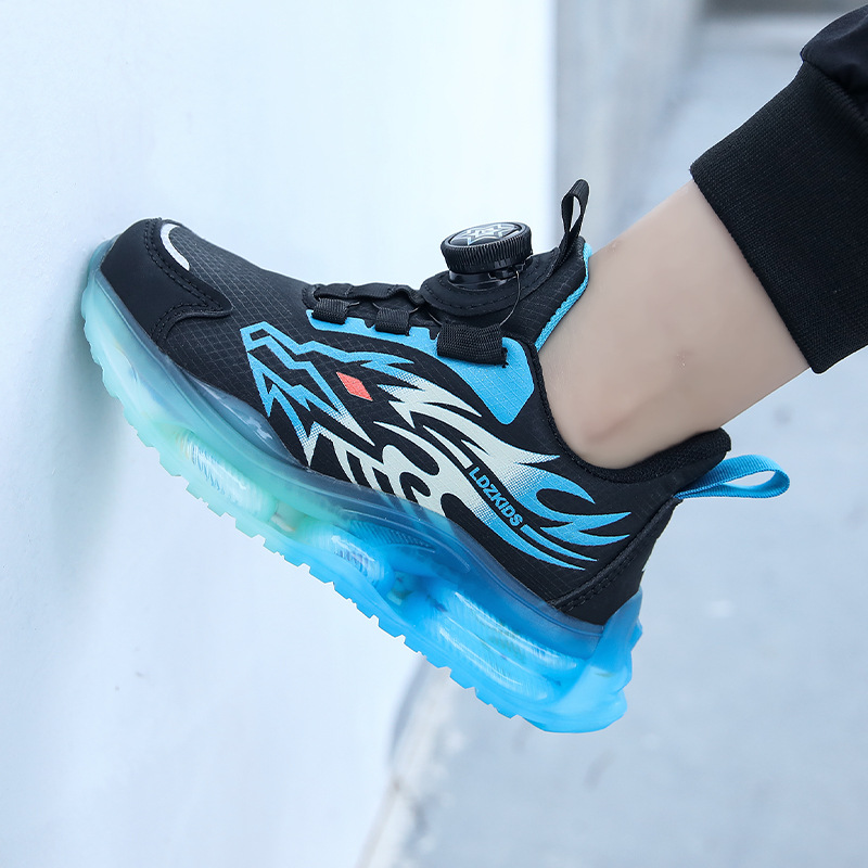 Black and blue leather