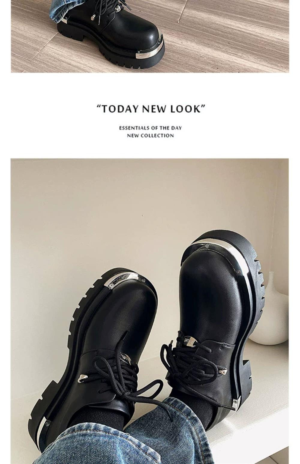 Chaussures Derby ShoeVault pour homme, modèle phare de la collection automne-été, rehausseur de taille, noires, décontractées, professionnelles et habillées, authentiques._voghion.com