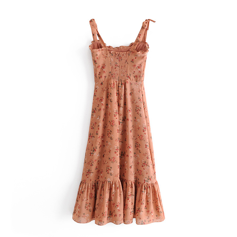 Floral Print Slim Strap Dress NSAM20622