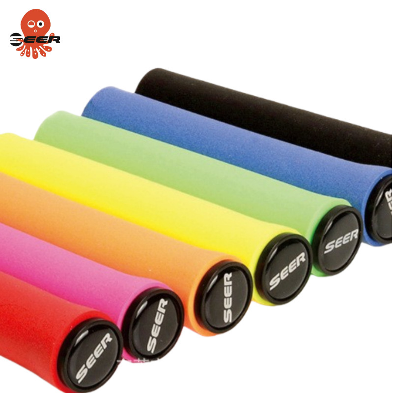 Taiwan Octopus Silicone Handlebar Grips for Mountain Bikes, Road Bikes, and Folding Bikes. Ultra-Light, Shock-Absorbing, and Dirt-Resistant Silicone Grips
