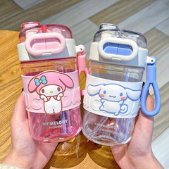 Sanrio Kuromi Cute Double Drinking Cup Girls Portable Cup Sanrio Genuine Authorized Straw Cup