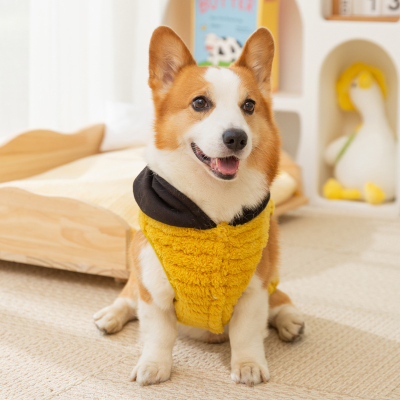 Otoño y invierno para perros Jacquard algodón calmo corgi dos piernas chaqueta de peluche para perros pequeños y medianos para mantener cálidos ropa de perros de mascotas