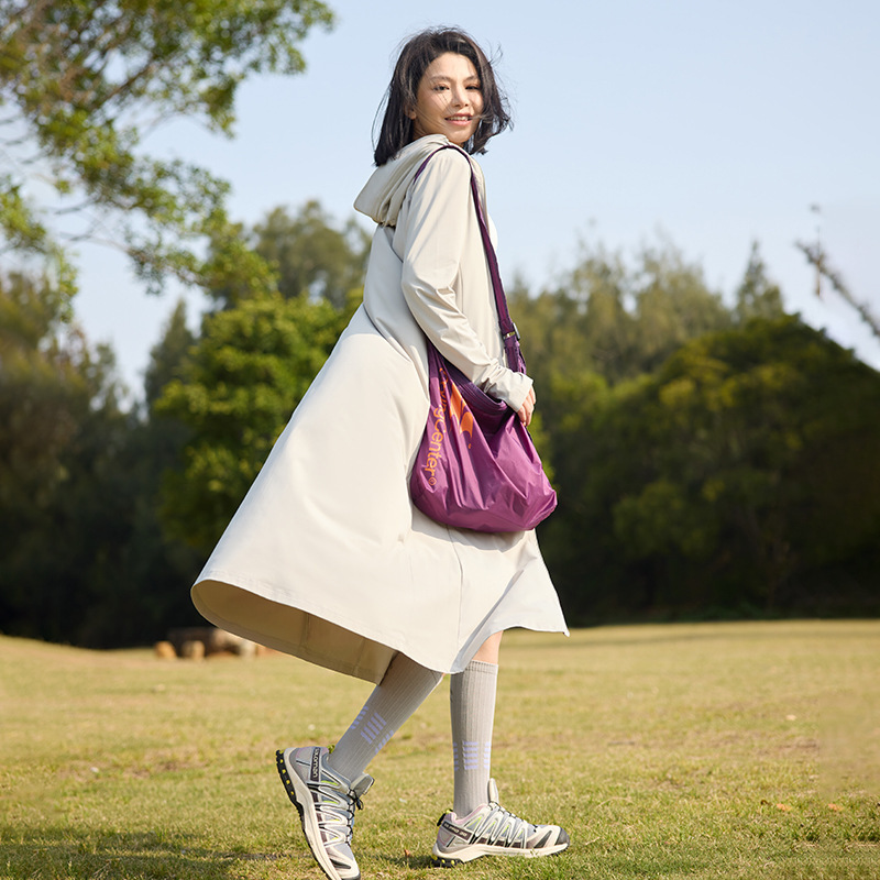 オリジナル糸ロング日焼け止め服女性のためのアイスシルク夏全身日焼け止め服夏の新 2025 通気性ビーチ日焼け止めジャケット|undefined
