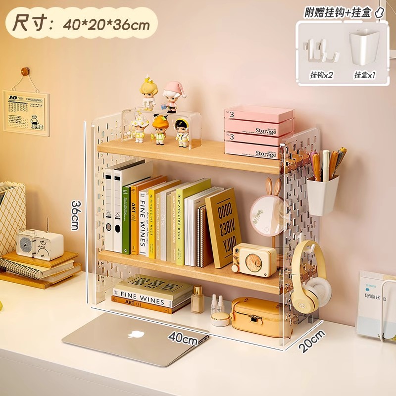 Estante de escritorio, gabinete de almacenamiento de cosméticos, escritorio para el hogar, tocador de estilo acrílico de múltiples capas, estante de exhibición