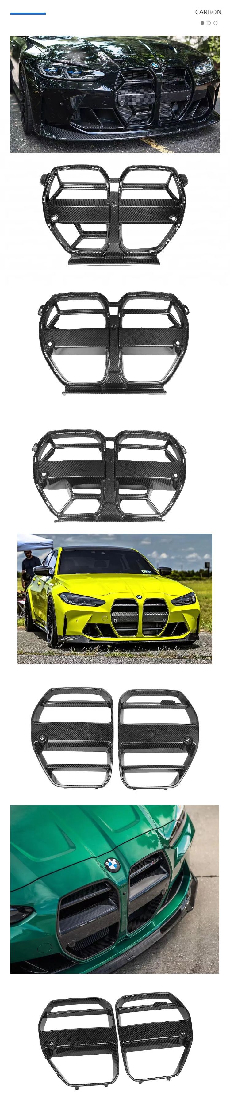 Dry carbon net series is suitable for BMW M3M4 to CSL carbon fiber net G80G82ST V front grille