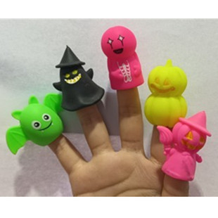 Environmentally friendly material Halloween finger gloves ghost festival hand puppet