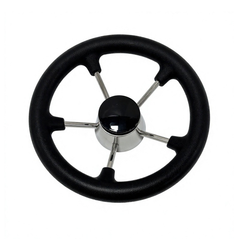 Stainless Steel 304 Foam Soft Grip Yacht Steering Wheel Marine Steering Wheel Non-Slip Steering Wheel for Recreational Boats