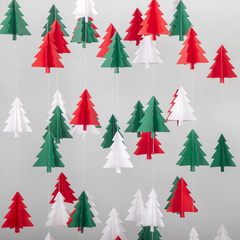 3メートル立体クリスマスツリー紙花クリスマスパーティー装飾クリスマス配置赤白緑クリスマスツリー旗