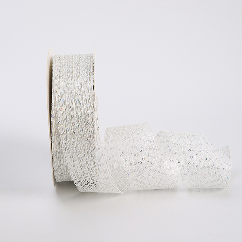 Cinta floral al por mayor 4cm borde dorado colorido ramo arco onda hilo llano cinta flor material de embalaje