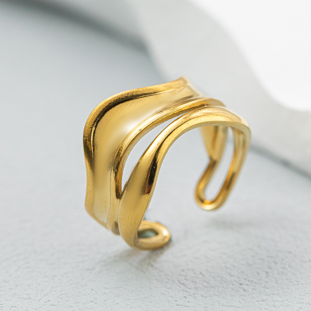 Double Layer Cross Design Ring 4