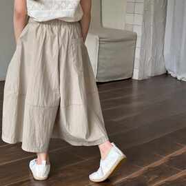 女童夏季裤子新款中大童阔腿裤宽松休闲裤儿童夏装薄款七分裤