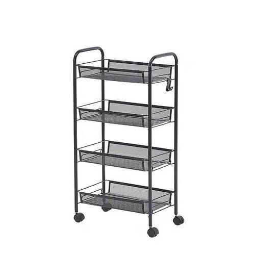 Kitchen multi-layer mobile rolling storage cart with wheels, for vegetables, fruits, and snacks