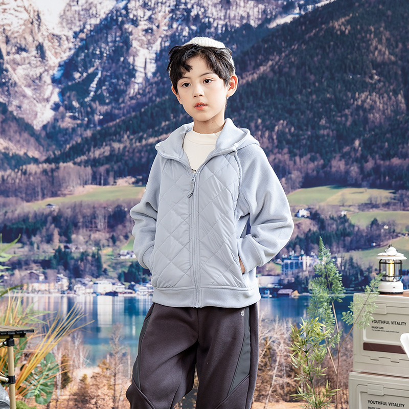 儿童轻薄羊毛卫衣外套冬季保暖男童棉衣学生棉服内胆冬装女童棉袄|undefined
